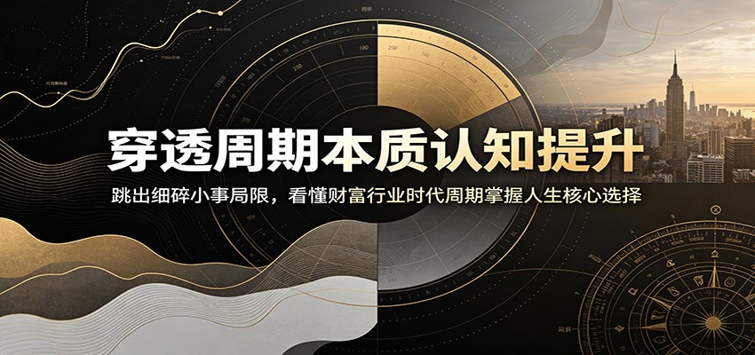 穿透周期本质认知提升：跳出细碎小事局限，看懂财富行业时代周期掌握人生核心选择青祥项目库-闲云创业网-老谢轻创网-中创网-福缘网-冒泡网-资源之家-魔方项目库青祥项目库