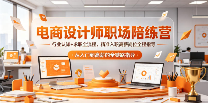 电商设计师职场陪练营，行业认知+求职全流程，精准入职高薪岗位全程指导青祥项目库-闲云创业网-老谢轻创网-中创网-福缘网-冒泡网-资源之家-魔方项目库青祥项目库