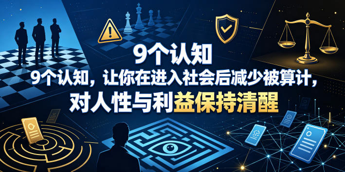 付费文章：9个认知，让你在进入社会后减少被算计，对人性与利益保持清醒青祥项目库-闲云创业网-老谢轻创网-中创网-福缘网-冒泡网-资源之家-魔方项目库青祥项目库