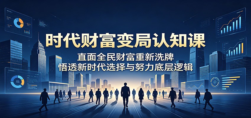 时代财富变局认知课：直面全民财富重新洗牌，悟透新时代选择与努力底层逻辑青祥项目库-闲云创业网-老谢轻创网-中创网-福缘网-冒泡网-资源之家-魔方项目库青祥项目库