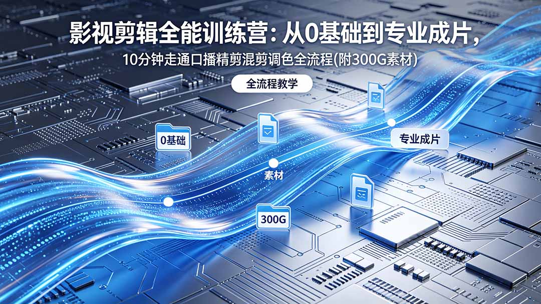2026影视剪辑全能实战课｜0基础到专业成片，全流程教学，高清带300G素材青祥项目库-闲云创业网-老谢轻创网-中创网-福缘网-冒泡网-资源之家-魔方项目库青祥项目库