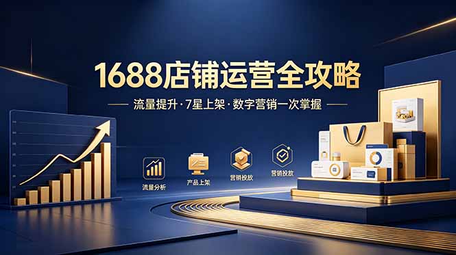 1688店铺没流量？产品上架不到7星？数字营销不会投？全套运营技能一次学(更新6月青祥项目库-闲云创业网-老谢轻创网-中创网-福缘网-冒泡网-资源之家-魔方项目库青祥项目库