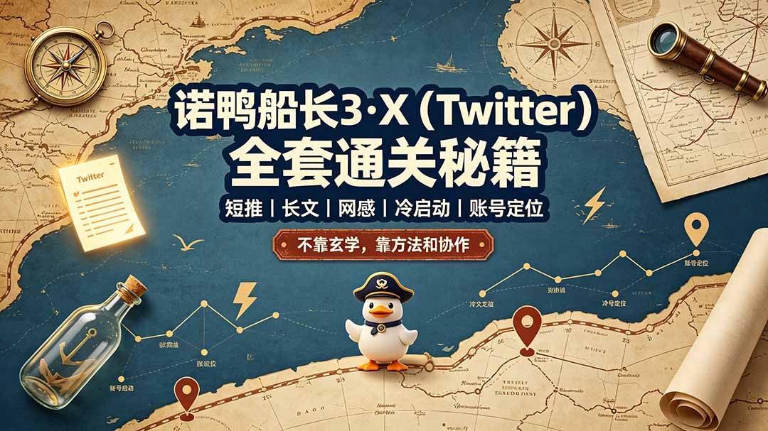 诺鸭船长3·X(Twitter青祥项目库-闲云创业网-老谢轻创网-中创网-福缘网-冒泡网-资源之家-魔方项目库青祥项目库