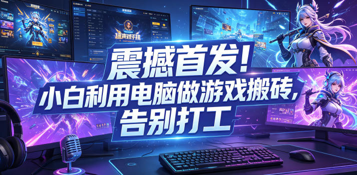 震撼首发！小白利用电脑做游戏搬砖，告别打工【揭秘】青祥项目库-闲云创业网-老谢轻创网-中创网-福缘网-冒泡网-资源之家-魔方项目库青祥项目库