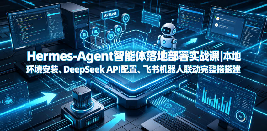 Hermes-Agent智能体落地部署实战课|本地环境安装、DeepSeek API配置、飞书机器人联动完整搭建教程青祥项目库-闲云创业网-老谢轻创网-中创网-福缘网-冒泡网-资源之家-魔方项目库青祥项目库