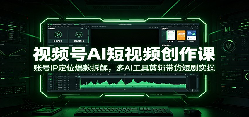 视频号AI短视频创作课：账号IP定位爆款拆解，多AI工具剪辑带货短剧实操青祥项目库-闲云创业网-老谢轻创网-中创网-福缘网-冒泡网-资源之家-魔方项目库青祥项目库