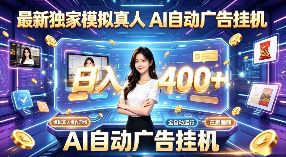 最新独家模拟真人，AI自动挂号挂G，日入400+，全程全自动运行，无需人工【揭秘】青祥项目库-闲云创业网-老谢轻创网-中创网-福缘网-冒泡网-资源之家-魔方项目库青祥项目库
