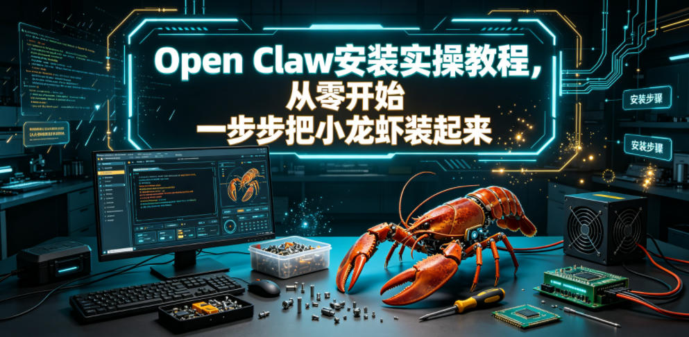 Open Claw安装实操教程，从零开始一步步一步步把小龙虾装起来青祥项目库-闲云创业网-老谢轻创网-中创网-福缘网-冒泡网-资源之家-魔方项目库青祥项目库
