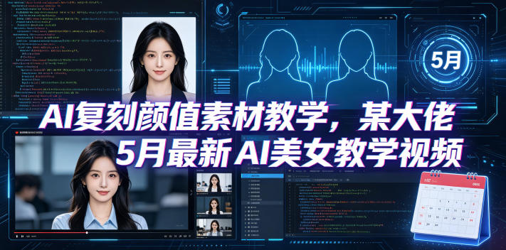 AI复刻颜值素材教学，某大佬5月最新AI美女教学视频，内含4月好物复刻教学青祥项目库-闲云创业网-老谢轻创网-中创网-福缘网-冒泡网-资源之家-魔方项目库青祥项目库