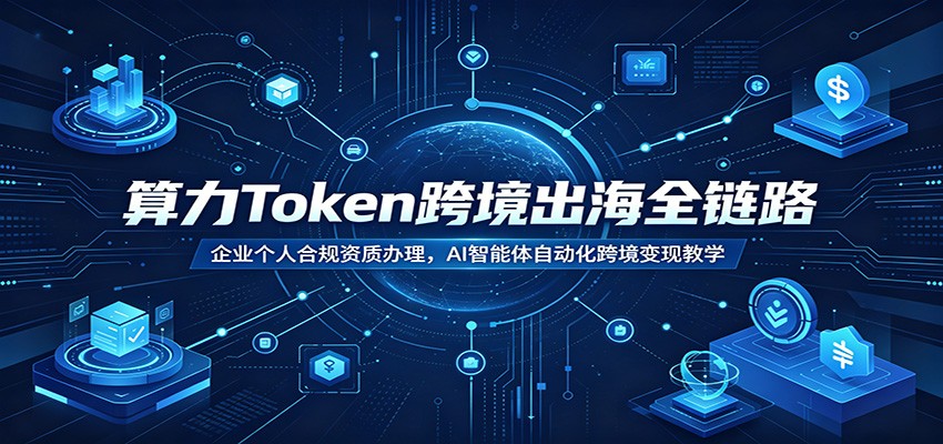 算力Token跨境出海全链路：企业个人合规资质办理，AI智能体自动化跨境变现教学青祥项目库-闲云创业网-老谢轻创网-中创网-福缘网-冒泡网-资源之家-魔方项目库青祥项目库