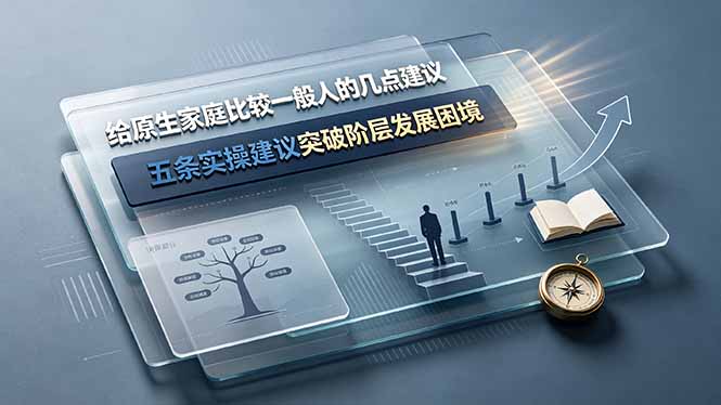 付费文章：给原生家庭比较一般人的几点建议，五条实操建议突破阶层发展困境青祥项目库-闲云创业网-老谢轻创网-中创网-福缘网-冒泡网-资源之家-魔方项目库青祥项目库