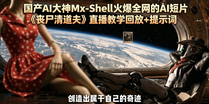 国产AI大神Mx-Shell火爆全网的AI短片《丧尸清道夫》直播教学回放+提示词青祥项目库-闲云创业网-老谢轻创网-中创网-福缘网-冒泡网-资源之家-魔方项目库青祥项目库