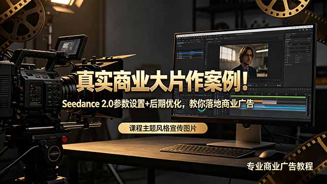真实商业大片作案例！Seedance 2.0参数设置+后期优化，教你落地商业广告青祥项目库-闲云创业网-老谢轻创网-中创网-福缘网-冒泡网-资源之家-魔方项目库青祥项目库
