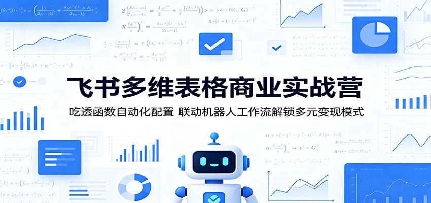 飞书多维表格商业实战营：吃透函数自动化配置，联动机器人工作流解锁多元变现模式青祥项目库-闲云创业网-老谢轻创网-中创网-福缘网-冒泡网-资源之家-魔方项目库青祥项目库