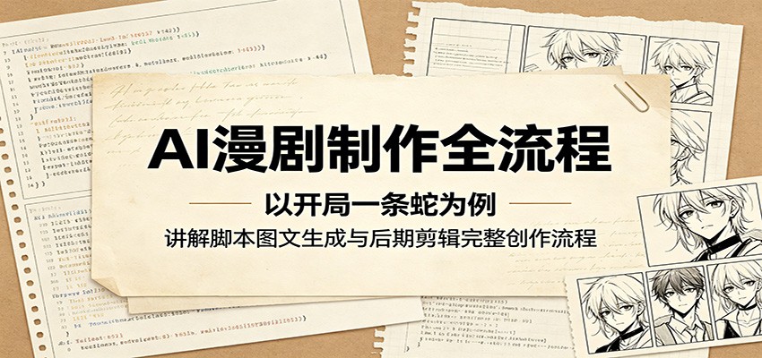 AI漫剧制作全流程：以开局一条蛇为例，讲解脚本图文生成与后期剪辑完整创作流程青祥项目库-闲云创业网-老谢轻创网-中创网-福缘网-冒泡网-资源之家-魔方项目库青祥项目库