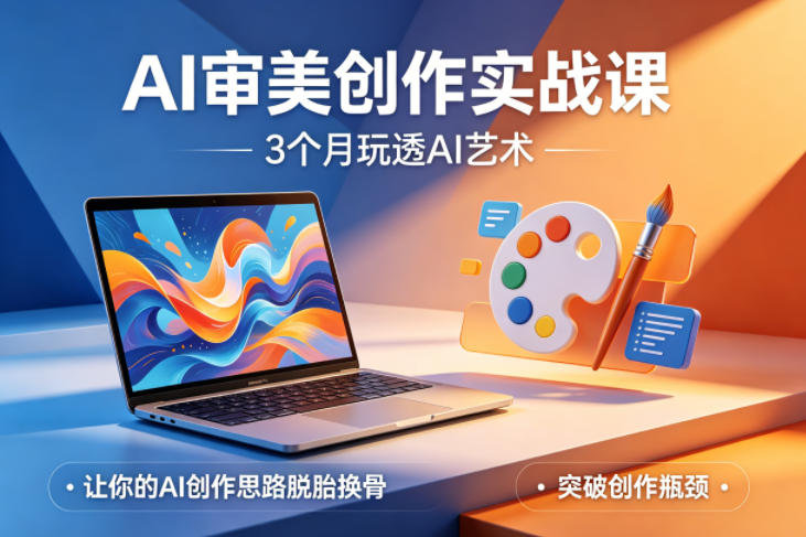 AI审美创作实战课，3个月玩透AI艺术，让你的AI创作思路脱胎换骨，突破创作瓶颈(更新0617)青祥项目库-闲云创业网-老谢轻创网-中创网-福缘网-冒泡网-资源之家-魔方项目库青祥项目库