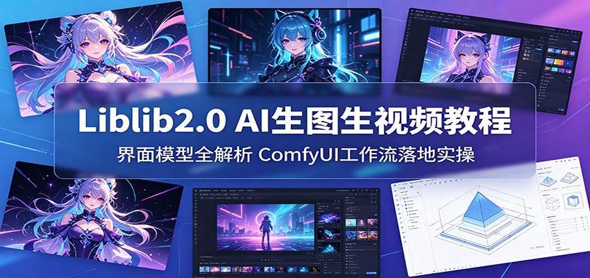 Liblib2.0 AI生图生视频教程：界面模型全解析，ComfyUI工作流落地实操青祥项目库-闲云创业网-老谢轻创网-中创网-福缘网-冒泡网-资源之家-魔方项目库青祥项目库