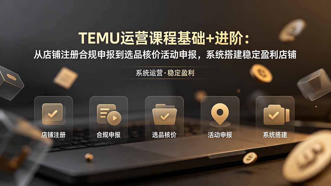 TEMU运营课程(基础+进阶青祥项目库-闲云创业网-老谢轻创网-中创网-福缘网-冒泡网-资源之家-魔方项目库青祥项目库