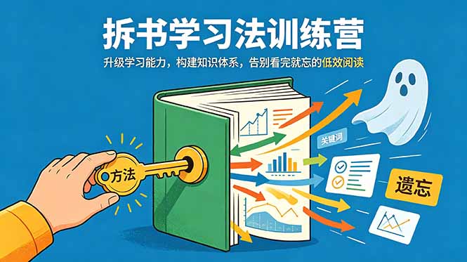 拆书学习法训练营，升级学习能力，构建知识体系，，告别看完就忘的低效阅读青祥项目库-闲云创业网-老谢轻创网-中创网-福缘网-冒泡网-资源之家-魔方项目库青祥项目库