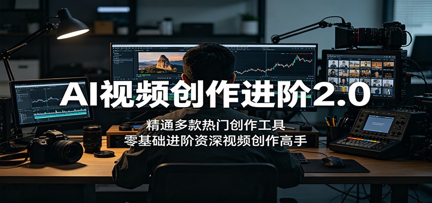 AI视频创作进阶2.0：精通多款热门创作工具，零基础进阶资深视频创作高手青祥项目库-闲云创业网-老谢轻创网-中创网-福缘网-冒泡网-资源之家-魔方项目库青祥项目库