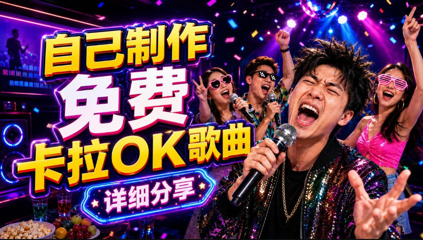 零基础AI制作免费卡拉OK视频教程，从歌曲生成、音轨分离到字幕制作、视频导出，手把手教学青祥项目库-闲云创业网-老谢轻创网-中创网-福缘网-冒泡网-资源之家-魔方项目库青祥项目库