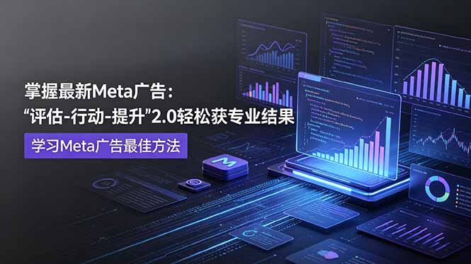掌握最新的Meta广告，通过“评估-行动-提升”2.0版本轻松获得专业级结果。学习目前学习Meta广告的最佳方法青祥项目库-闲云创业网-老谢轻创网-中创网-福缘网-冒泡网-资源之家-魔方项目库青祥项目库