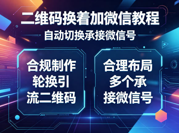 二维码换着加微信教程,自动切换承接微信号,合规制作轮换引流二维码,合理布局多个承接微信号青祥项目库-闲云创业网-老谢轻创网-中创网-福缘网-冒泡网-资源之家-魔方项目库青祥项目库