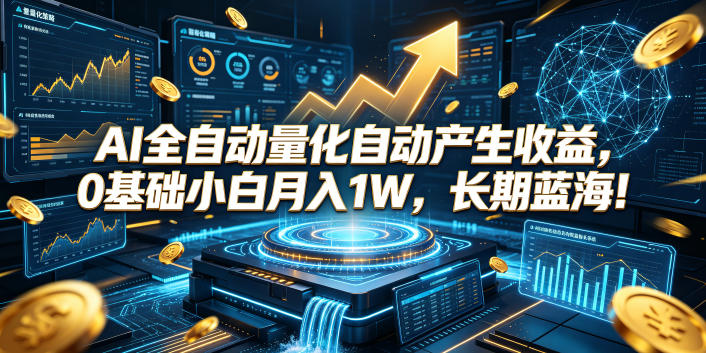 AI全自动量化自动产生收益，0基础小白月入1W，长期蓝海！【揭秘】青祥项目库-闲云创业网-老谢轻创网-中创网-福缘网-冒泡网-资源之家-魔方项目库青祥项目库
