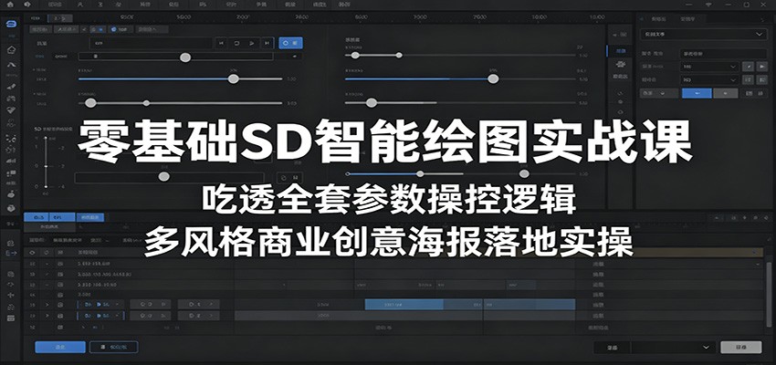 零基础SD智能绘图实战课：吃透全套参数操控逻辑，多风格商业创意海报落地实操青祥项目库-闲云创业网-老谢轻创网-中创网-福缘网-冒泡网-资源之家-魔方项目库青祥项目库