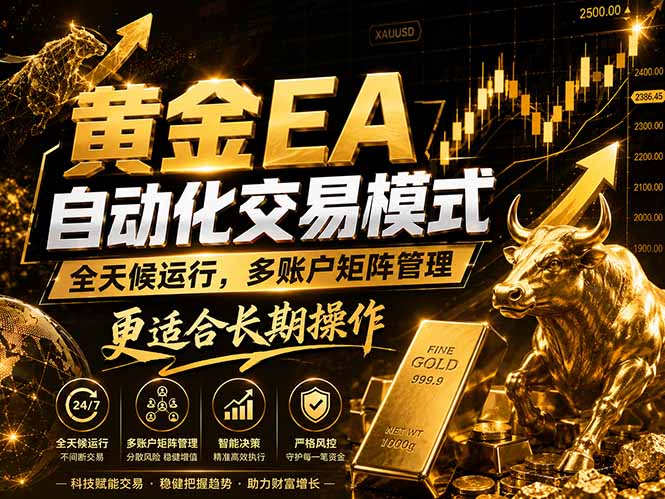 黄金EA量化：多窗口矩阵稳定运行，系统自动执行，收益空间持续放大青祥项目库-闲云创业网-老谢轻创网-中创网-福缘网-冒泡网-资源之家-魔方项目库青祥项目库