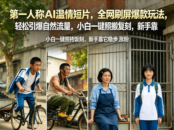 第一人称AI温情短片，全网刷屏爆款玩法，轻松引爆自然流量，小白一键照搬复刻，新手靠它稳步涨粉青祥项目库-闲云创业网-老谢轻创网-中创网-福缘网-冒泡网-资源之家-魔方项目库青祥项目库
