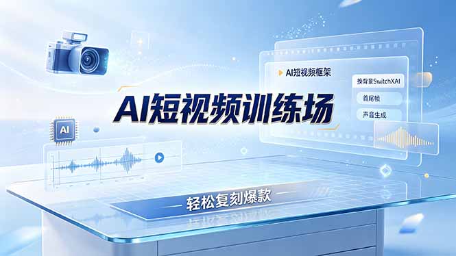 老陈AI短视频训练场：AI短视频框架+换背景SwitchXAI+首尾帧+声音生成，轻松复刻爆款青祥项目库-闲云创业网-老谢轻创网-中创网-福缘网-冒泡网-资源之家-魔方项目库青祥项目库