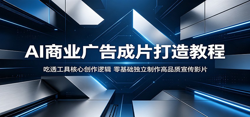 AI商业广告成片打造教程：吃透工具核心创作逻辑，零基础独立制作高品质宣传影片青祥项目库-闲云创业网-老谢轻创网-中创网-福缘网-冒泡网-资源之家-魔方项目库青祥项目库