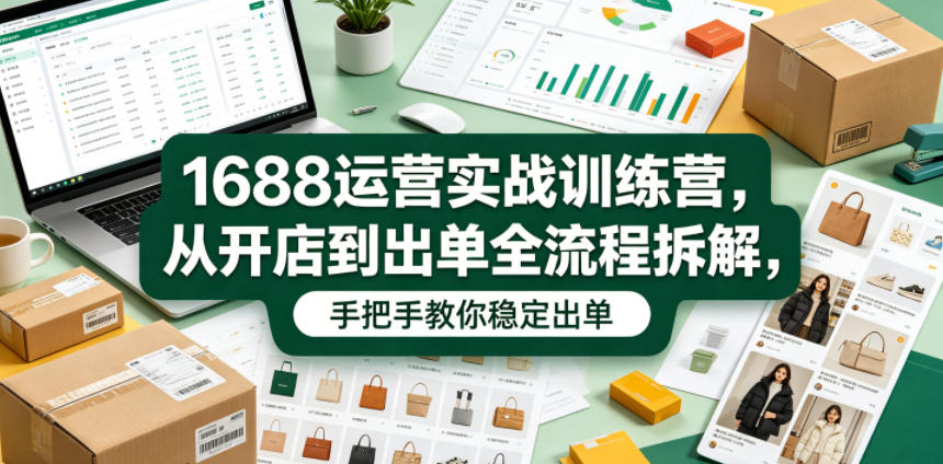 1688运营实战训练营,从开店到出单全流程拆解,手把手教你稳定出单(更新0620)青祥项目库-闲云创业网-老谢轻创网-中创网-福缘网-冒泡网-资源之家-魔方项目库青祥项目库
