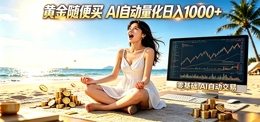 黄金随便买？AI自动外汇量化交易 在家当皇帝 日入1000+青祥项目库-闲云创业网-老谢轻创网-中创网-福缘网-冒泡网-资源之家-魔方项目库青祥项目库