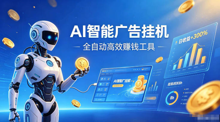 AI智能广告挂G，在家自动賺收益，全程无需人工操作、不用直播、不用拉人【揭秘】青祥项目库-闲云创业网-老谢轻创网-中创网-福缘网-冒泡网-资源之家-魔方项目库青祥项目库