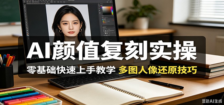 AI颜值复刻实操，零基础快速上手教学，多图人像还原技巧青祥项目库-闲云创业网-老谢轻创网-中创网-福缘网-冒泡网-资源之家-魔方项目库青祥项目库