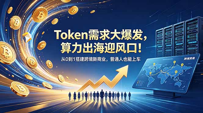 Token需求大爆发，算力出海迎风口！从0到1搭建跨境新商业，普通人也能上车青祥项目库-闲云创业网-老谢轻创网-中创网-福缘网-冒泡网-资源之家-魔方项目库青祥项目库