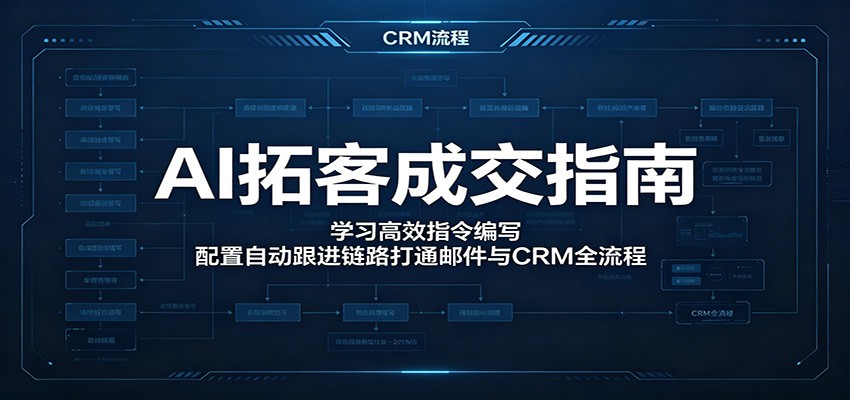 AI拓客成交指南：学习高效指令编写，配置自动跟进链路打通邮件与CRM全流程青祥项目库-闲云创业网-老谢轻创网-中创网-福缘网-冒泡网-资源之家-魔方项目库青祥项目库
