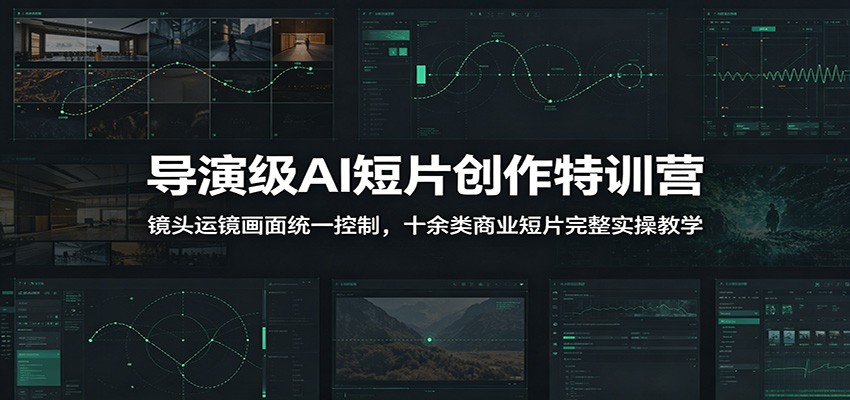 导演级AI短片创作特训营：镜头运镜画面统一控制，十余类商业短片完整实操教学(更新)青祥项目库-闲云创业网-老谢轻创网-中创网-福缘网-冒泡网-资源之家-魔方项目库青祥项目库