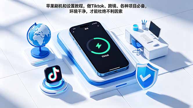 苹果刷机和设置教程，做Tiktok、跨境、各种项目必备，环境干净，才能杜绝不利因素青祥项目库-闲云创业网-老谢轻创网-中创网-福缘网-冒泡网-资源之家-魔方项目库青祥项目库