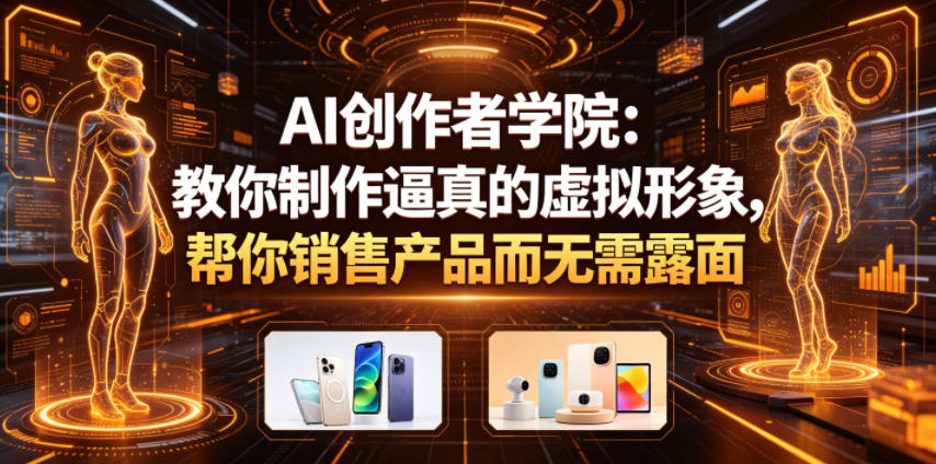 AI创作者学院：教你制作逼真的虚拟形象，帮你销售产品而无需露面【原创双语字幕】青祥项目库-闲云创业网-老谢轻创网-中创网-福缘网-冒泡网-资源之家-魔方项目库青祥项目库