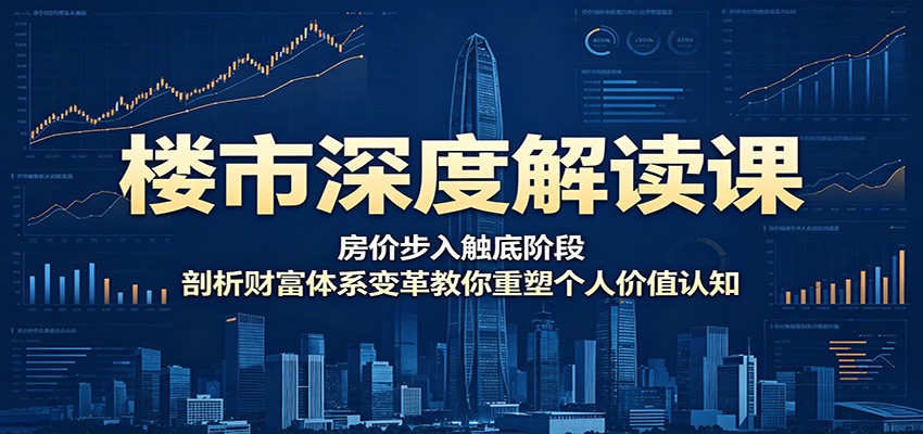 楼市深度解读课：房价步入触底阶段，剖析财富体系变革教你重塑个人价值认知青祥项目库-闲云创业网-老谢轻创网-中创网-福缘网-冒泡网-资源之家-魔方项目库青祥项目库