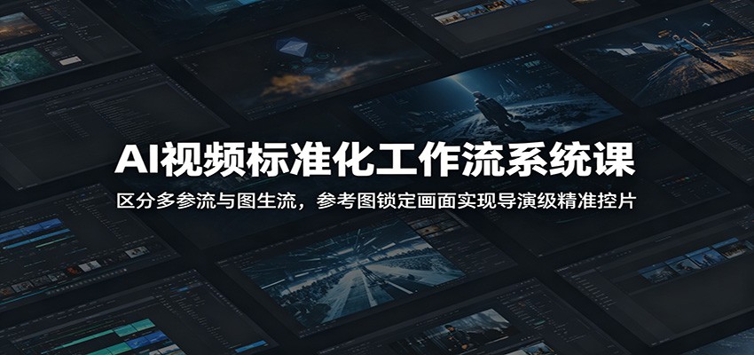 AI视频标准化工作流系统课：区分多参流与图生流，参考图锁定画面实现导演级精准控片青祥项目库-闲云创业网-老谢轻创网-中创网-福缘网-冒泡网-资源之家-魔方项目库青祥项目库