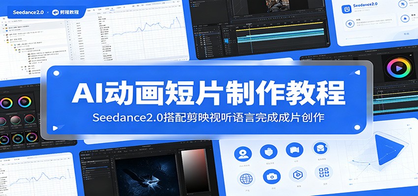 AI动画短片制作教程：Seedance2.0搭配剪映视听语言完成成片创作青祥项目库-闲云创业网-老谢轻创网-中创网-福缘网-冒泡网-资源之家-魔方项目库青祥项目库