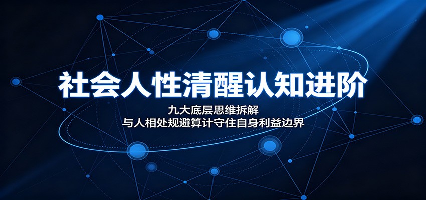 社会人性清醒认知进阶：九大底层思维拆解，与人相处规避算计守住自身利益边界青祥项目库-闲云创业网-老谢轻创网-中创网-福缘网-冒泡网-资源之家-魔方项目库青祥项目库