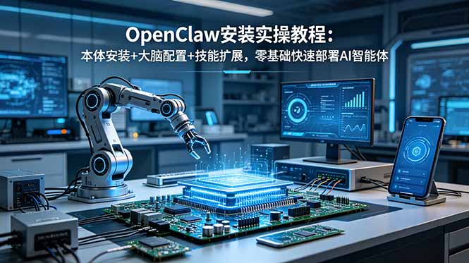 OpenClaw安装实操教程：本体安装+大脑配置+技能扩展，零基础快速部署AI智能体青祥项目库-闲云创业网-老谢轻创网-中创网-福缘网-冒泡网-资源之家-魔方项目库青祥项目库
