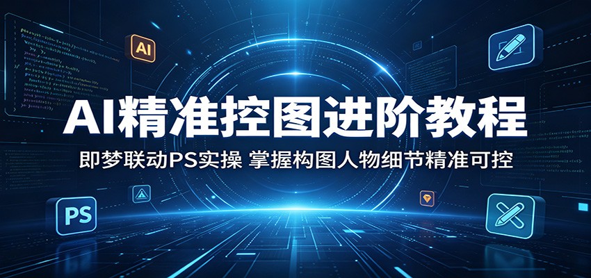 AI精准控图进阶教程：即梦联动PS实操，掌握构图人物细节精准可控青祥项目库-闲云创业网-老谢轻创网-中创网-福缘网-冒泡网-资源之家-魔方项目库青祥项目库