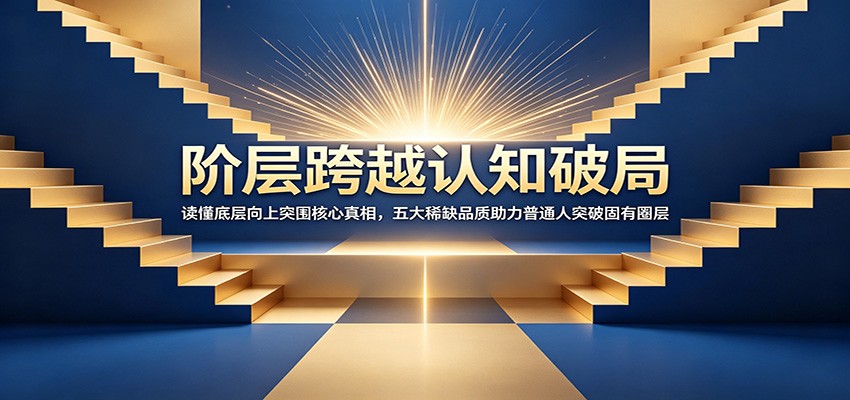 阶层跨越认知破局：读懂底层向上突围核心真相，五大稀缺品质助力普通人突破固有圈层青祥项目库-闲云创业网-老谢轻创网-中创网-福缘网-冒泡网-资源之家-魔方项目库青祥项目库