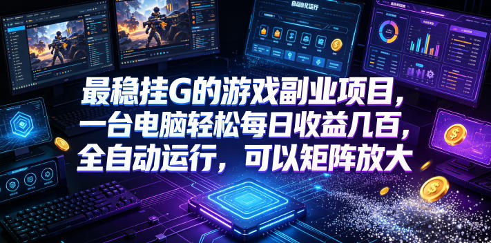 最稳挂G的游戏副业项目，一台电脑轻松每日收益几百，全自动运行，可以矩阵放大【揭秘】青祥项目库-闲云创业网-老谢轻创网-中创网-福缘网-冒泡网-资源之家-魔方项目库青祥项目库